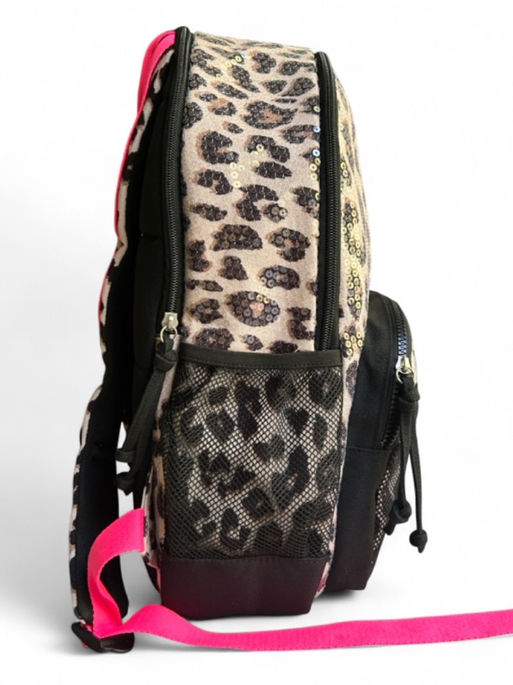 🆕🐆 PINK Leopard Sequin Backpack Victoria’s Secret Limited Edition NWT - Picture 8 of 17